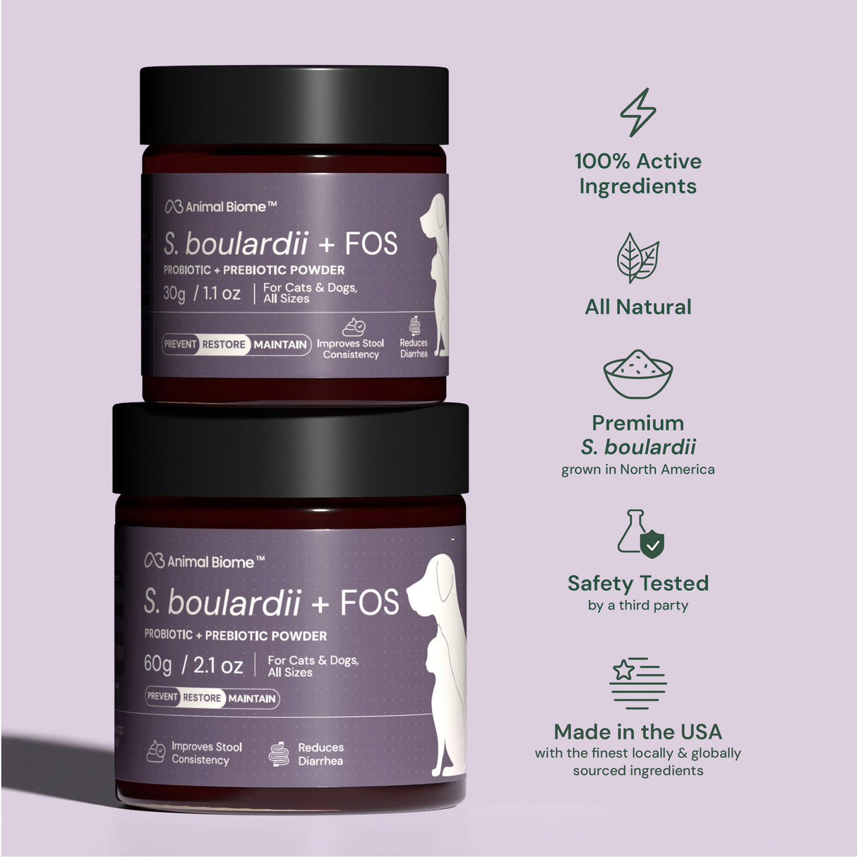 S. boulardii + FOS Powder for Cats and Dogs