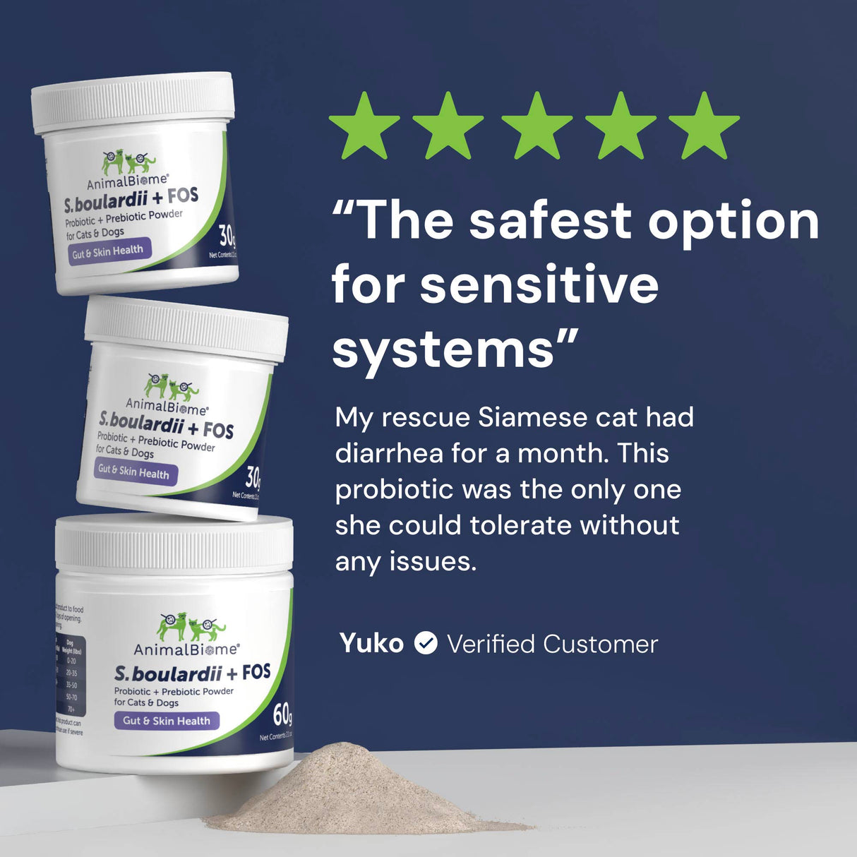 S. boulardii + FOS Powder for Cats and Dogs