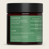 Jar of Animal Biome Gut Defend with label showing Suggested Use