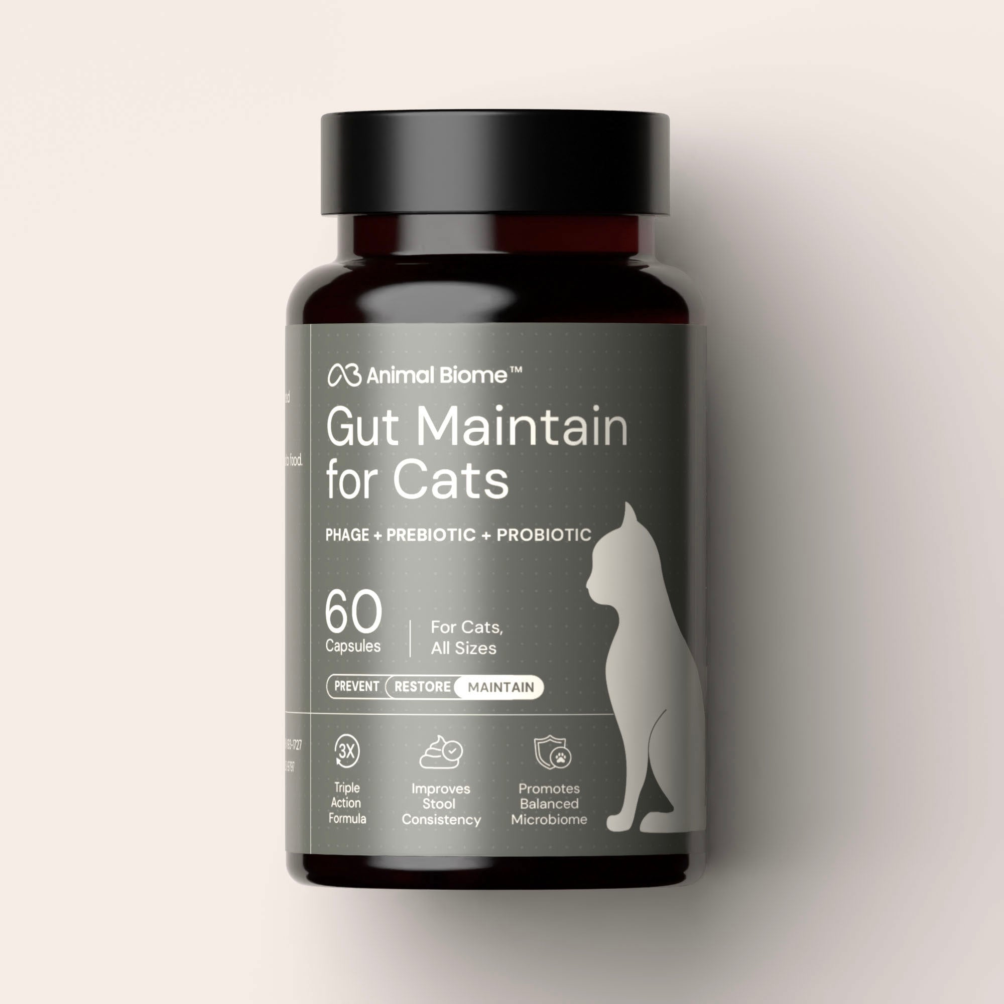 cat　ハーバライフ　サプリメント Gut Maintain for Cats: Phages, Prebiotics, Probiotics | AnimalBiome