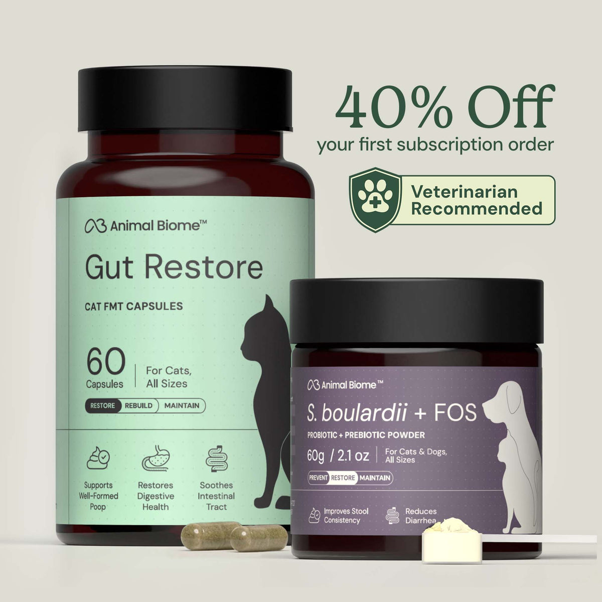 Cat Gut Restore + S. boulardii Bundle
