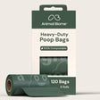 Packaging of Animal Biome heavy-duty poop bags with a roll on a light gray background