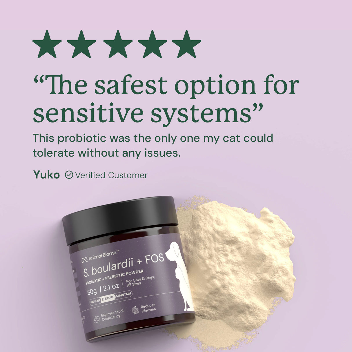 S. boulardii + FOS Powder for Cats and Dogs