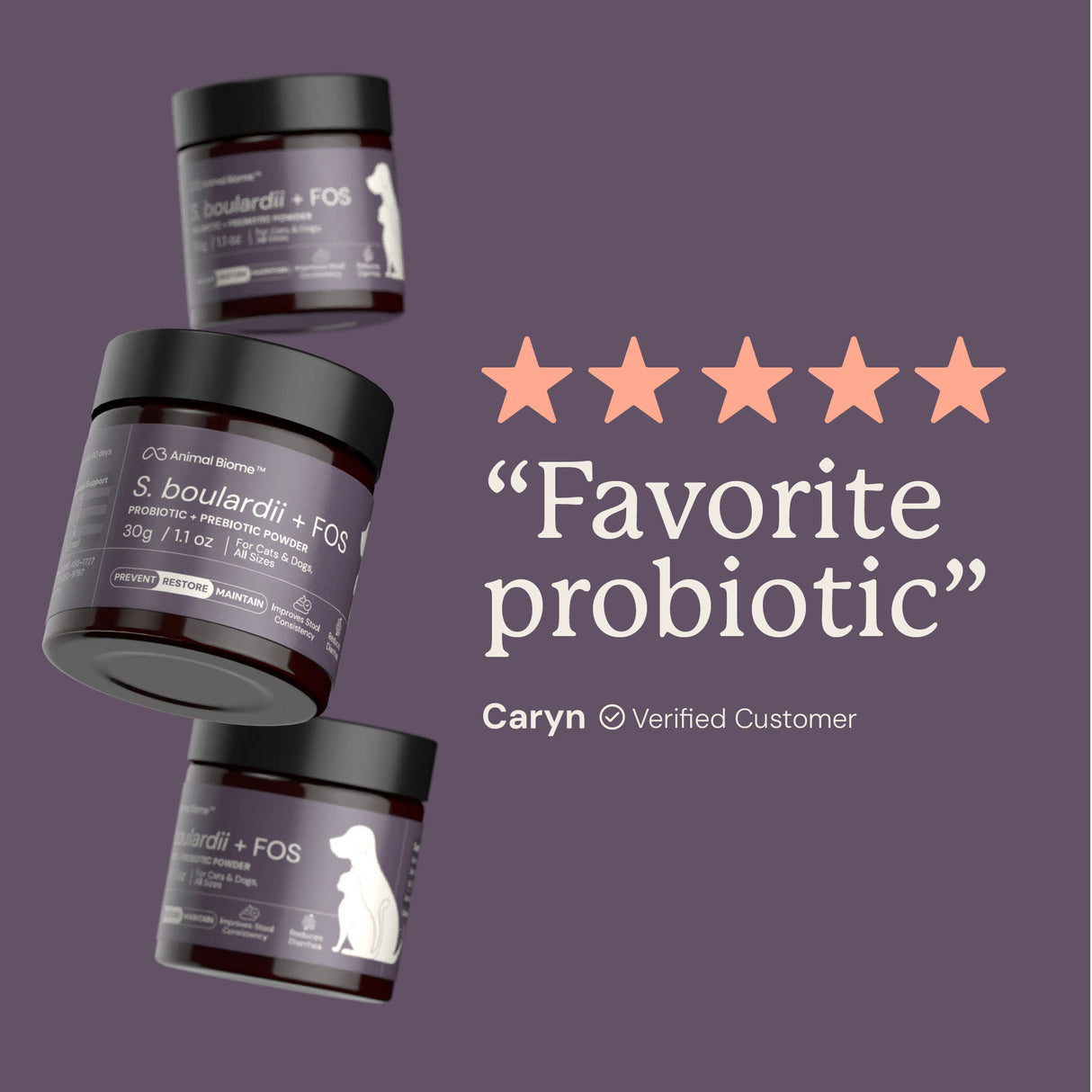 S. boulardii + FOS Powder for Cats and Dogs