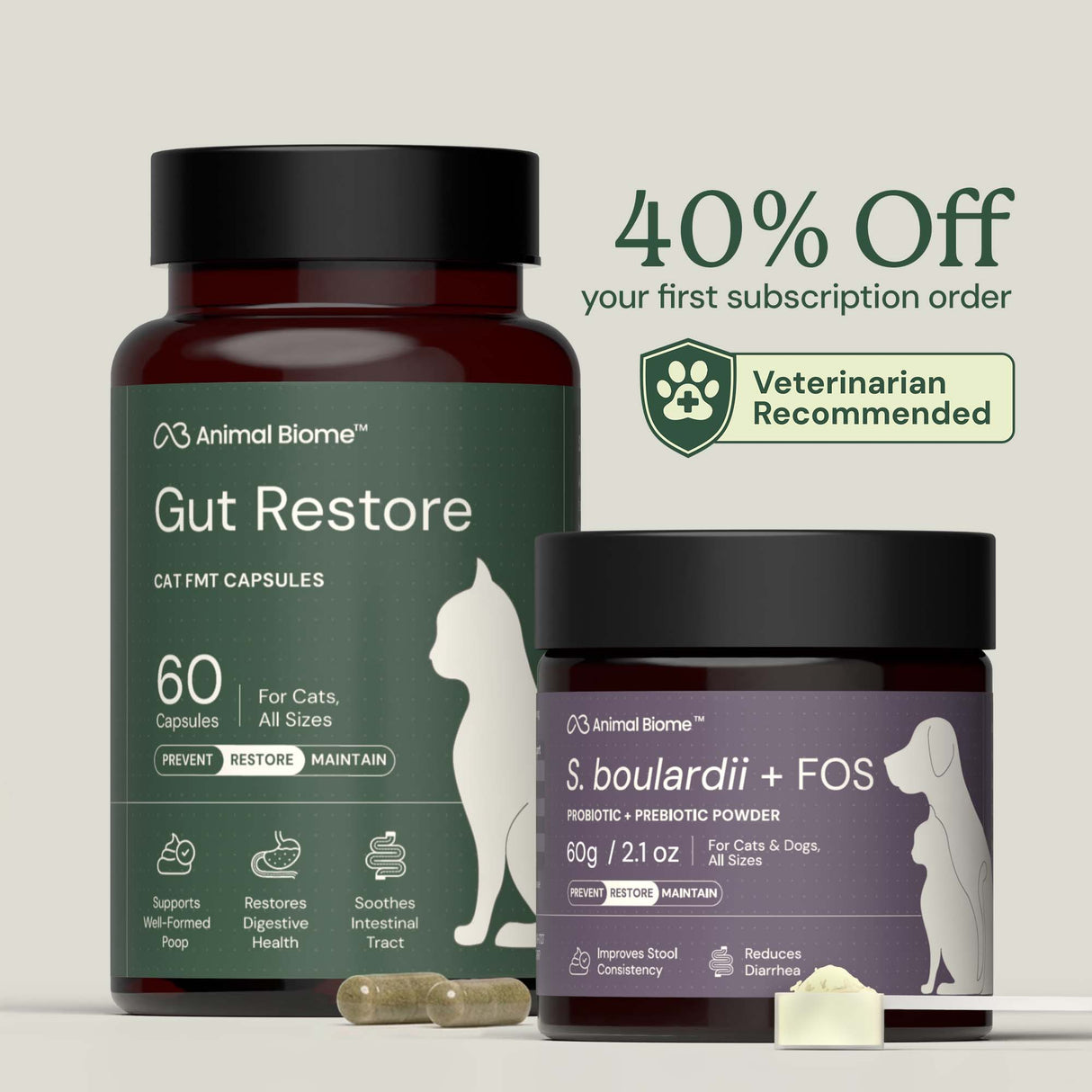 Cat Gut Restore + S. boulardii Bundle