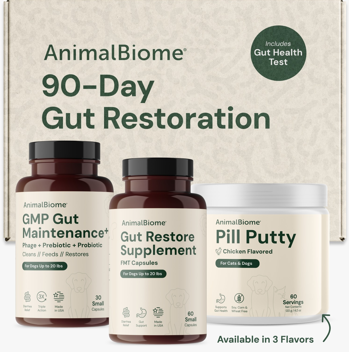 Rebalance Your Pet’s Microbiome with Our 90-Day Gut Restoration